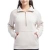 Image 1 : NEW WOMENS DANSKIN 1/2 ZIP PULL WHITE