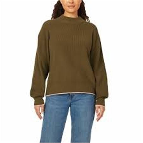 NEW SCOTCH & SODA MOCK NECK SWEATER OLIVE XL