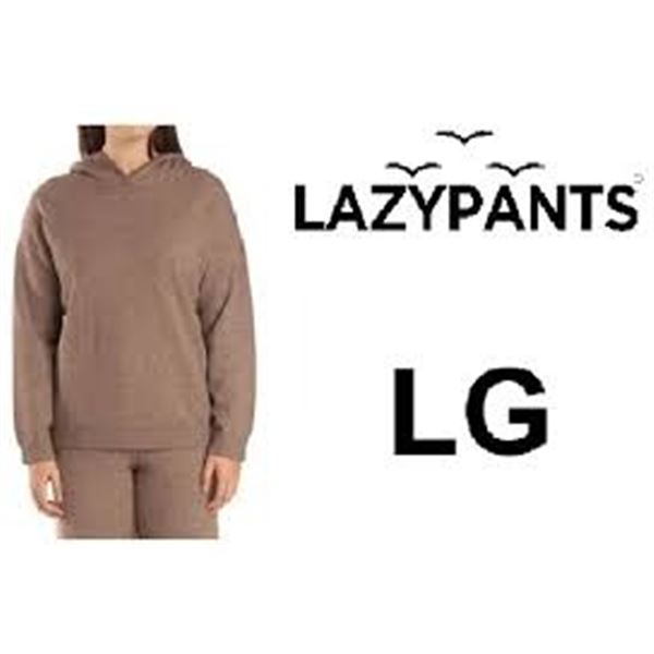 NEW WOMENS LAZYPANTS KNIT HOODIE LARGE