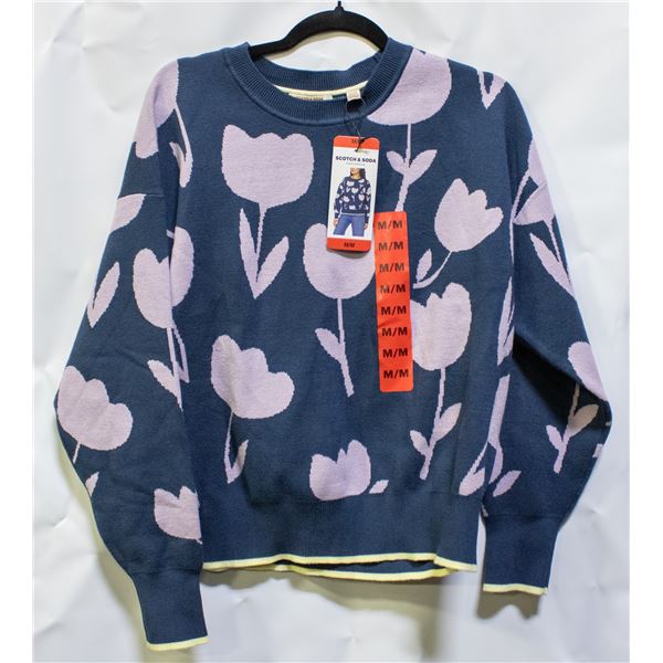 NEW WOMENS SCOTCH & SODA CREWNECK SWEATER MEDIUM