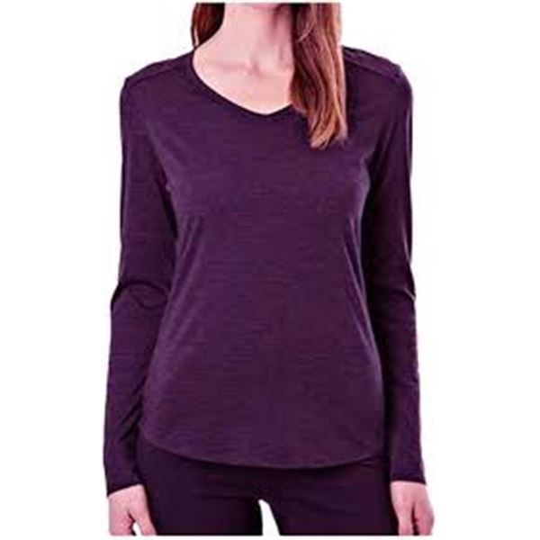 NEW WOMENS SEGMENTS MERINO TOP PURPLE XL