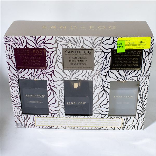 SAND & FOG 3 PACK REED DIFFUSER SET
