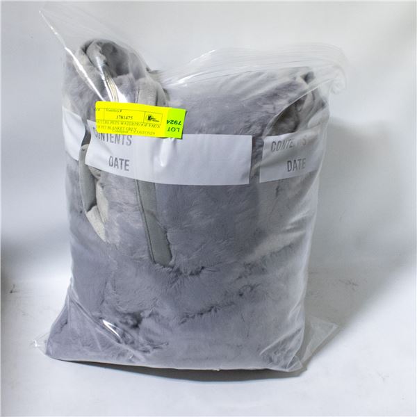 COUTURE PETS WATERPROOF FAUX FUR PET BLANKET GREY