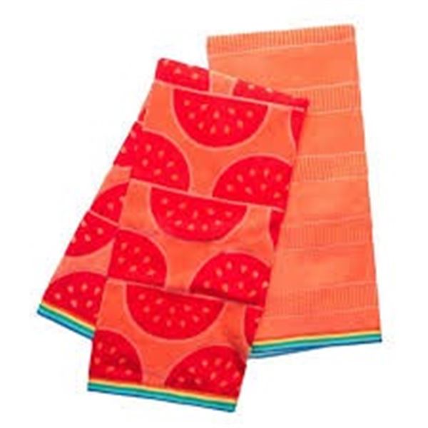 NEW 2PK OF CARO KIDS BEACH TOWEL RED 27 X 50"