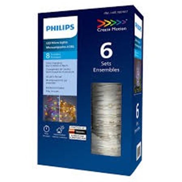 NEW 6 PACK OF PHILIPS LED MICRO LIGHTS - 4.8M