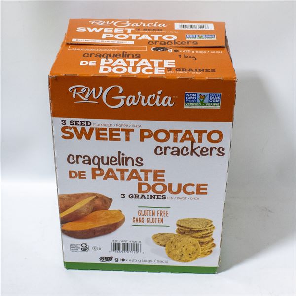 RW GARCIA 3 SEED SWEET POTATO CRACKERS 425G