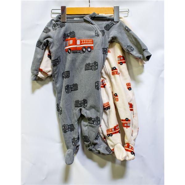 2 PK OF PEKKLE INFANTS FLEECE SLEEPER SIZE 6 MONTH