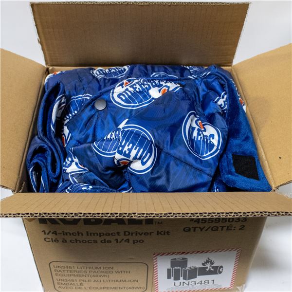 NHL EDMONTON OILERS OUTDOOR HOODED BLANKET