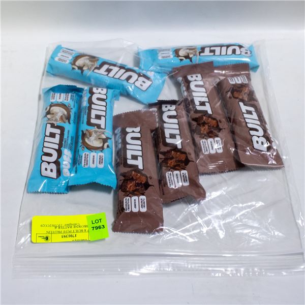 BAG OF 8 BUILT PUFF PROTEIN BARS, BROWNE BATTER &