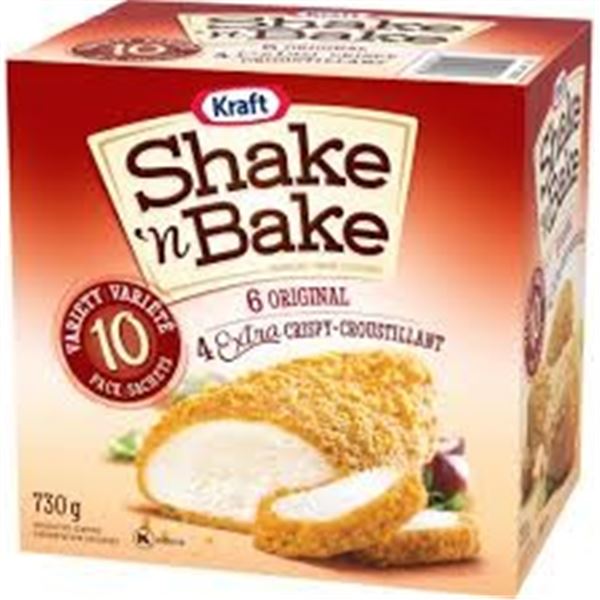 NEW 10 PK SHAKE'N BAKE ORIGINAL COATING MIX 730G