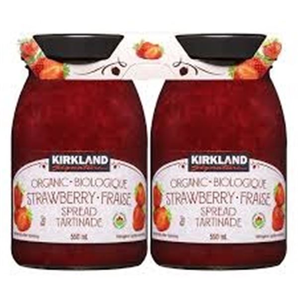 NEW 2 PACK OF KIRKLAND ORGANIC STRAWBERRY SPREAD