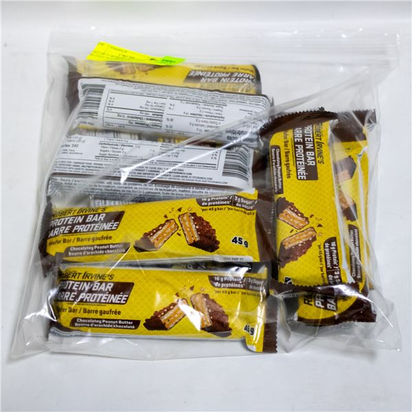 BAG OF 11 ROBERT IRVINE'S PROTEIN WAFER BARS