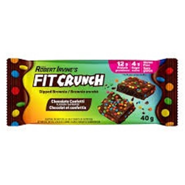 BAG OF 18 ROBERT IRVINE'S FIT CRUNCH PROTEIN BARS