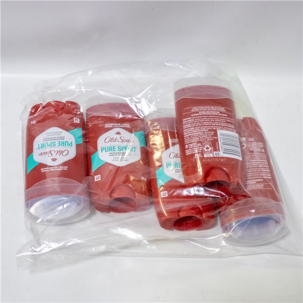 NEW BAG OF 5 OLD SPICE PURE SPORT DEODORANT