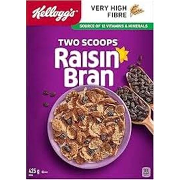 BRAND NEW KELLOGG'S 2 PACK OF RAISIN BRAN 2 X 722G