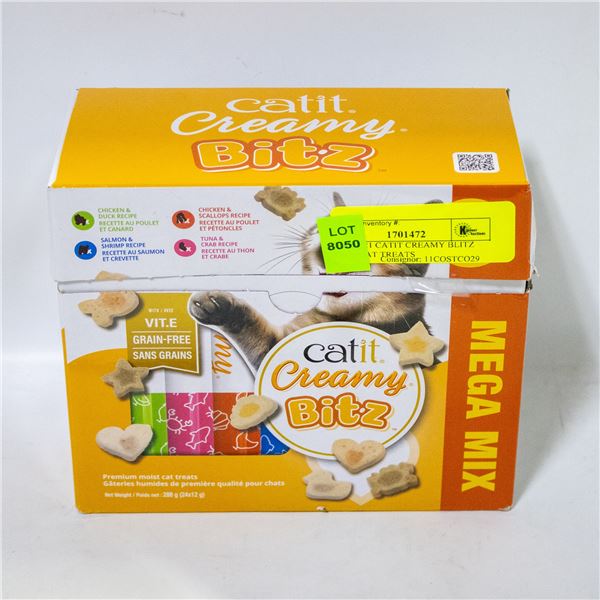 BOX OF 21 CATIT CREAMY BLITZ MOIST CAT TREATS