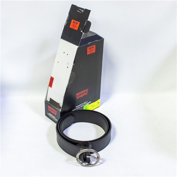 LEVIS LEATHER BELT BLACK SIZE MEDIUM
