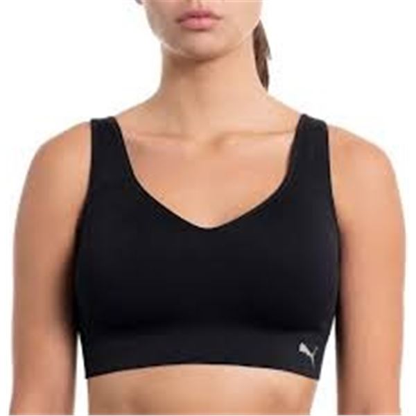 NEW 2 PK OF PUMA WOMENS SEAMLESS SPORTS BRAS SZ SM