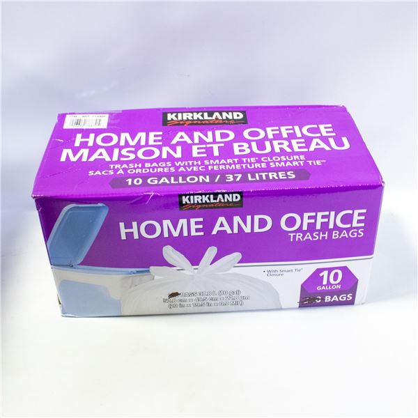 KIRKLAND HOME & OFFICE TRASH BAGS 10 GALLONS