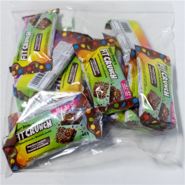 BAG OF 15 ROBERT IRVINE'S FIT CRUNCH PROTEIN BARS