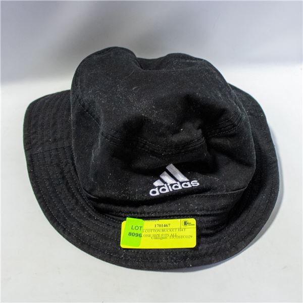 ADIDAS COTTON BUCKET HAT BLACK ONE SIZE FITS ALL