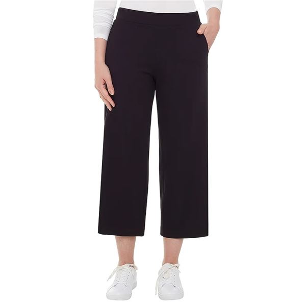 NEW S.C. & CO. PULL ON WIDE LEG GAUCHO PANTS BLACK