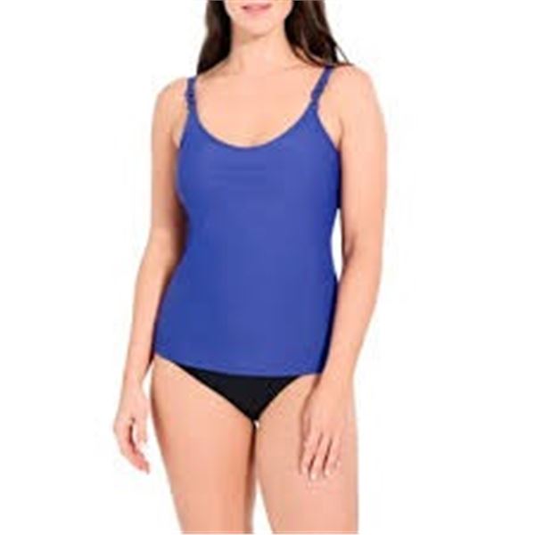 NEW WOMENS CHRISTINA TAKINI TOP BLUE MEDIUM