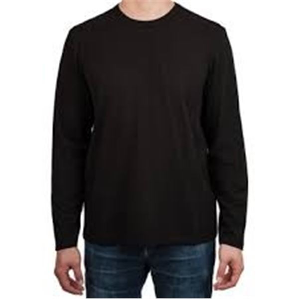 NEW ROUGH DRESS MENS LONG SLEEVE T-SHIRT BLACK S