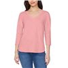 Image 1 : NEW KIRKLAND SIGNATURE PINK V NECK THREE QUARTER