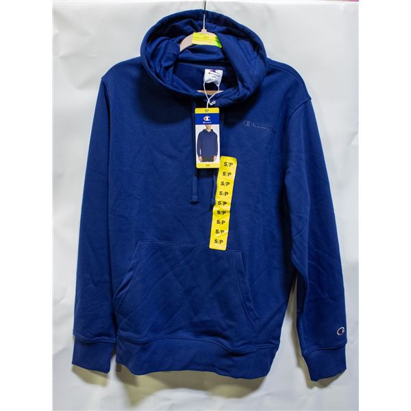 NEW BLUE CHAMPION KANGAROO POCKET HOODIE SIZE SM
