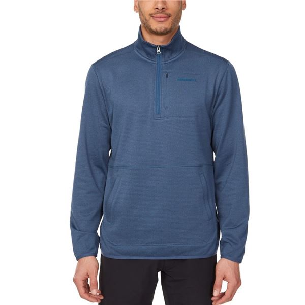 NEW MERRELL QUARTER ZIP KANGAROO POCKET SWEATER
