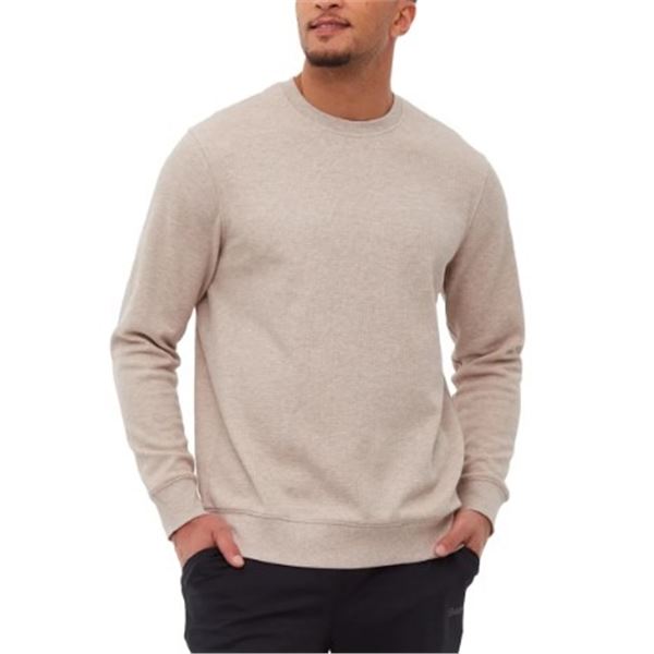 NEW BENCH WAFFLE CREWNECK SWEATSHIRT BEIGE MENS