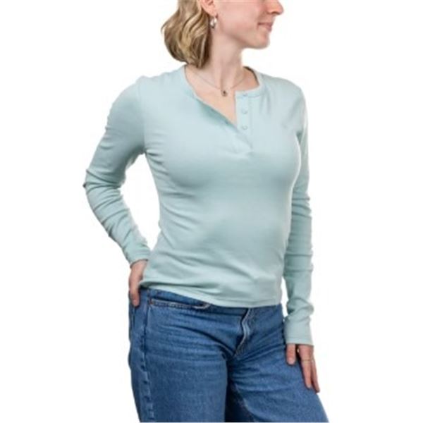 NEW CALVIN KLEIN LONG SLEEVE HENLEY SHIRT SIZE MED