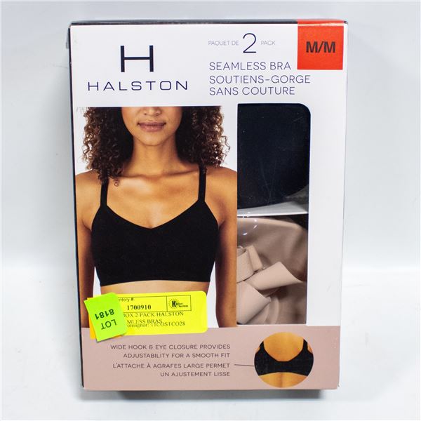 NEW OPEN BOX 2 PACK HALSTON MEDIUM SEAMLESS BRAS