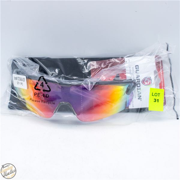 PAIR OF NEW GUARDIAN SUNGLASSES WITH CASE