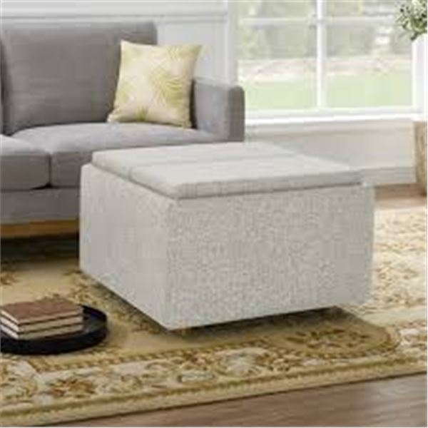 BRAND NEW THOMASVILLE LARGE FABRIC STORAGE OTTOMAN