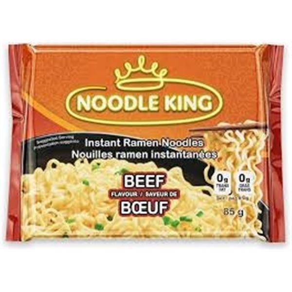 BRAND NEW 24 PACK NOODLE KING BEEF FLAVOUR RAMEN