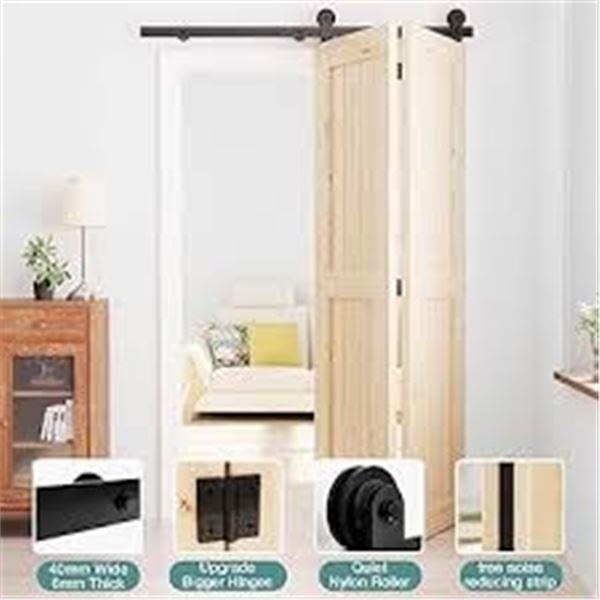 NEW WINSOON BI-FOLD BARN DOOR HARDWARE TWO 16"