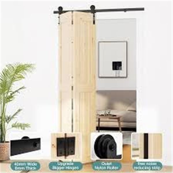 NEW WINSOON BI-FOLD BARN DOOR HARDWARE TWO 18"