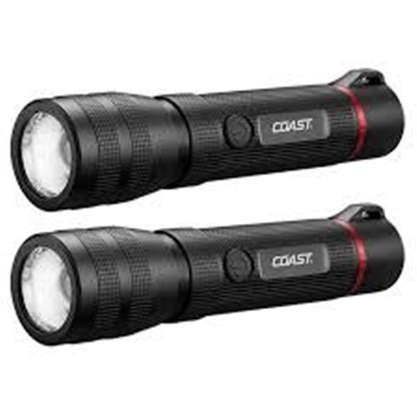 NEW REPACKED BAG OF 2 COAST 3500 LUMENS FLASHLIGHT