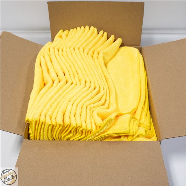 BOX OF 26 KIRKLAND MICROFIBER TOWELS - 16 X 16"