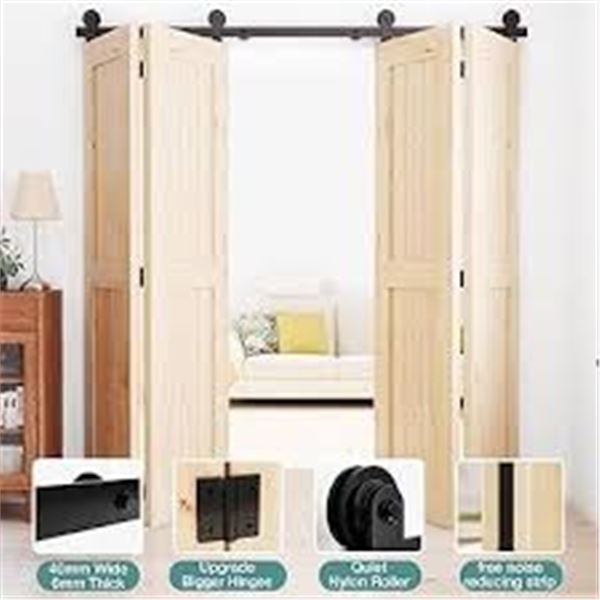NEW WINSOON BI-FOLD BARN DOOR HARDWARE FOUR 14.5"