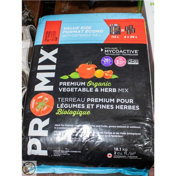 PROMIX ORGANIC VEGETABLE & HERB MIX GARDENING DIRT