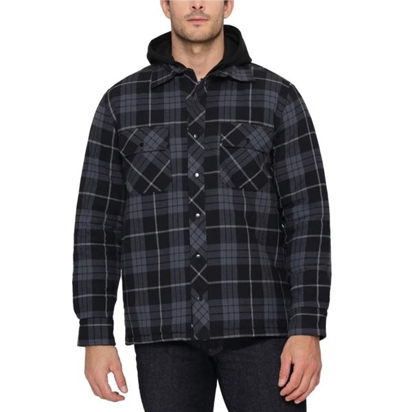 NEW THE BC CLOTHING CO REMOVABLE HOOD PLAID JACKET
