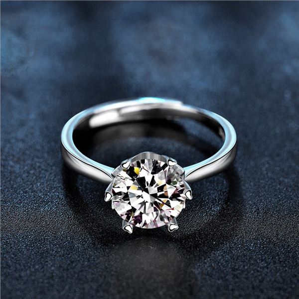 2CT GRA CERTIFIED ROUND BRILLLIANT MOISSANITE 925S