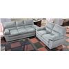 Image 1 : NEW LIGHT BLUE FABRIC SOFA WITH LOVESEAT