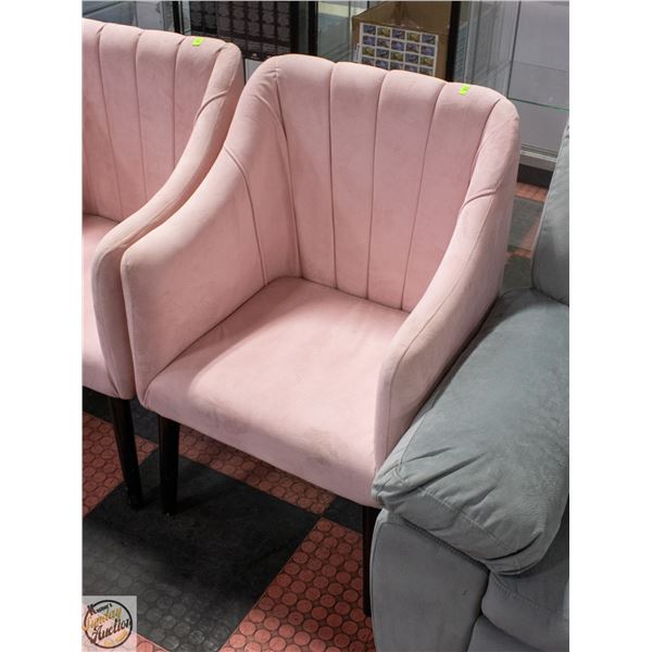 NEW PINK FABRIC ARMCHAIR