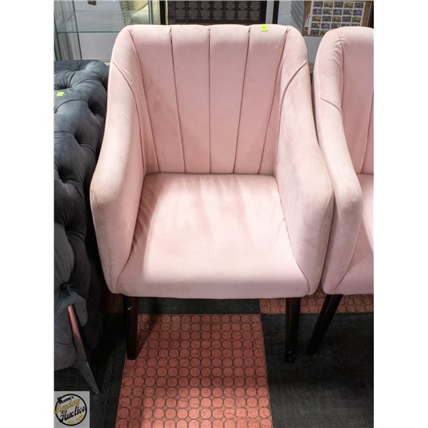 NEW PINK FABRIC ARMCHAIR
