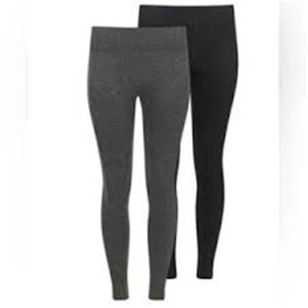 NEW 2PK WOMENS LEMON LEGGINGS XL