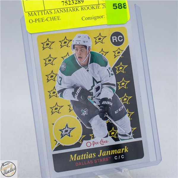 MATTIAS JANMARK ROOKIE 2015-16 O-PEE-CHEE